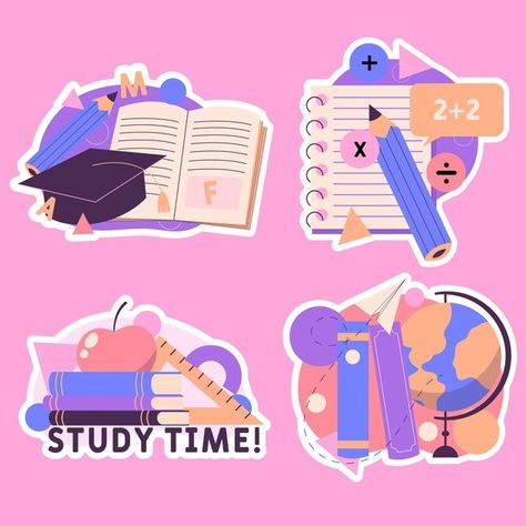 Study Stickers Student, Studying Stickers, School Landing Page, Success Drawing, Education Stickers, Study Stickers, Notes Stickers, Learning Web, School Timetable