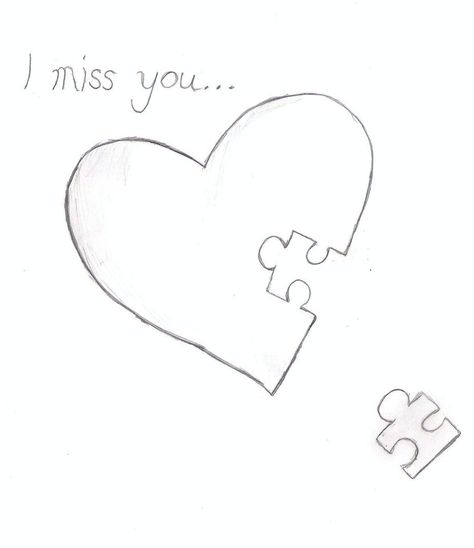 Miss you I Miss You Sketch, I Miss You Drawings For Him, Miss You Drawing Ideas, Drawing Ideas Simple, Teacher Presents, Drawings For Him, Miss My Best Friend, Tree Drawings Pencil, Dot Tattoos