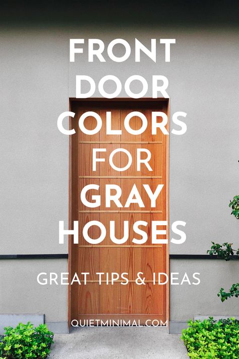 Dark Gray House With Colored Front Door, Best Front Door Color For Light Gray House, Front Door Ideas Grey House, Gray House With Colored Front Door, Dark Grey House With Colored Front Door, What Color Front Door With Gray House, Front Door For Gray House, Front Door Color For Gray House White Trim, Gray House Front Door Color Ideas