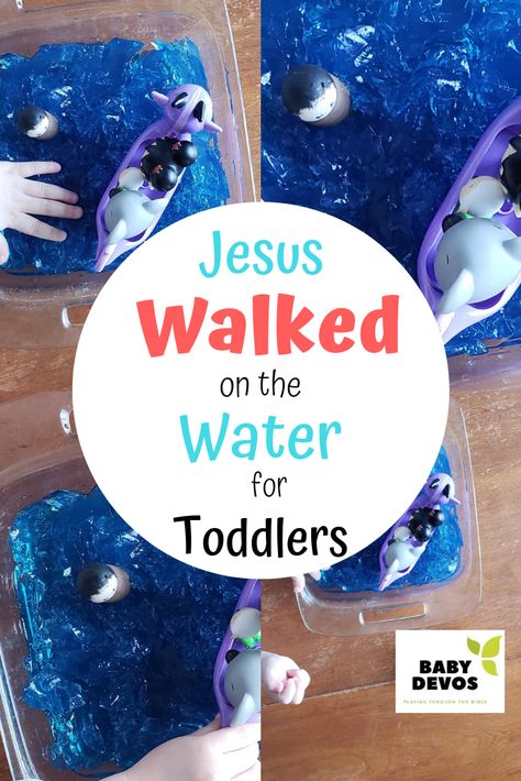 Jesus Walked On Water Craft Kids, Jesus Walks On Water Lesson, Jesus Walks On Water Activity, Jesus Walks On Water Craft, Toddler Bible Lessons, Jesus Walks On Water, Jesus Walking On Water, Toddler Sunday School, Toddler Bible