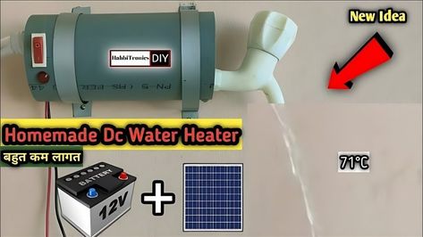 DIY Water Systems How to Make Dc Water Heater at Home | Instant Dc 12v Homemade Water Heater Credit HabbiTronics[...] The post How to Make Dc Water Heater at Home | Instant Dc 12v Homemade Water Heater first appeared on Greentech News. Water Heater Diy, Diy Solar Power System, Diy Heater, Solar Power Diy, Alternative Energy Sources, Diy Water, Green Technology, Diy Solar, Solar Power System