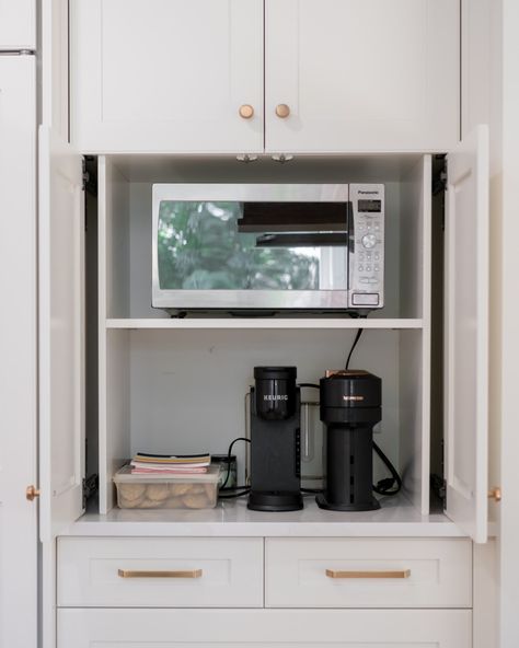 Hiding in plain sight ✨ Small kitchen appliances can quickly take over your counter space, detracting from both aesthetics and functionality. By incorporating a concealed storage solution, such as an appliance garage, you not only declutter your countertops but also streamline your kitchen workflow, ensuring a more efficient and enjoyable cooking experience. . . . Dealer: @two30nine Built In Appliance Cabinet, Aquaguard In Kitchen Cabinet, Kitchen Built In, Hidden Cabinet, Appliance Cabinet, Appliance Garage, Texas Farm, Hiding In Plain Sight, Concealed Storage