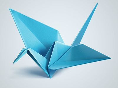 Origami crane: symbol for happiness, good luck, and peace Valentines Day Craft Ideas, Blue Origami, Valentines Day Craft, Craft Ideas Paper, Origami Yoda, Hanging Craft Ideas, Origami Dragon, Origami For Beginners, Origami Fish