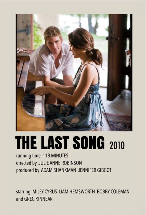 The Last Song Movie, Romcom Movies, Greg Kinnear, Movie Hacks, Love Of Music, Iconic Movie Posters, Movie Card, Girly Movies, Film Posters Minimalist