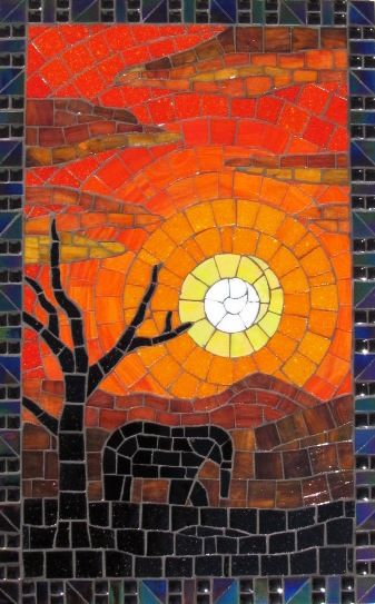 AFRICA ABSTRACT Vitromosaico Ideas, Mosaic Landscapes, Paper Mosaic, Mosaic Garden Art, Mosaic Animals, Mosaic Madness, Mosaic Art Projects, Mosaic Tile Art, Mosaic Murals