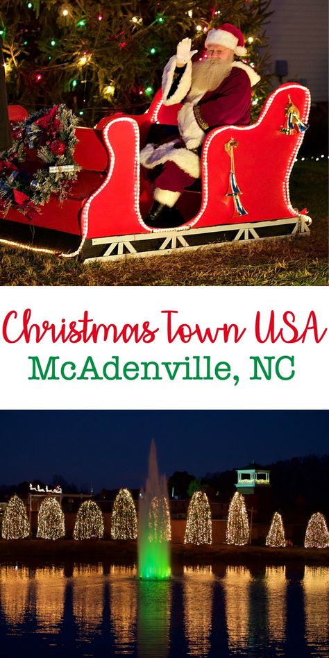 Christmas Town North Carolina, Mcadenville Nc Christmas, Asheville Winter, Christmas Vacation Destinations, Usa Trips, Christmas Travel Destinations, Christmas Towns, Winter Vacations, Christmas Getaways