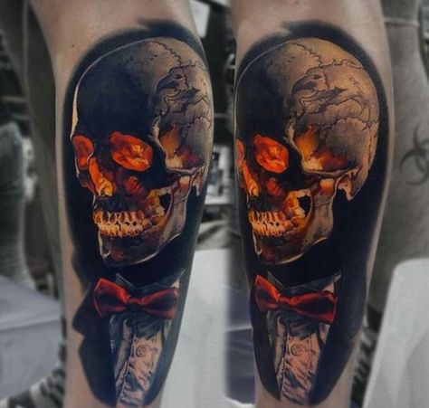 40 Oh-So Cool Blackout Tattoo Designs – Rise of a new Trend Glowing Skull, Badass Skulls, Unusual Tattoo, Kunst Tattoos, Blackout Tattoo, Omerta Tattoo, Geniale Tattoos, Tatuaje A Color, Skull Tattoo Design