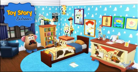 Fun Cartoon CC & Mods For The Sims 4 – FandomSpot Toy Story Bedroom, Toy Story Room, Sims 4 Blog, Disney Furniture, Bedroom Toys, Sims 4 Cc Kids Clothing, Disney With A Toddler, Sims 4 Bedroom, Sims 4 House Plans