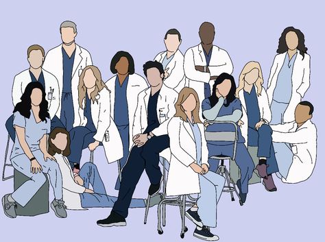 Greys Anatomy Illustrations, Greys Anatomy Wallpaper Laptop, Greys Anatomy Painting, Greys Anatomy Drawings, Greys Anatomy Art, Grey's Anatomy Aesthetic Wallpaper, Blue Calendar, Greys Anatomy Episodes, Greys Anatomy Funny