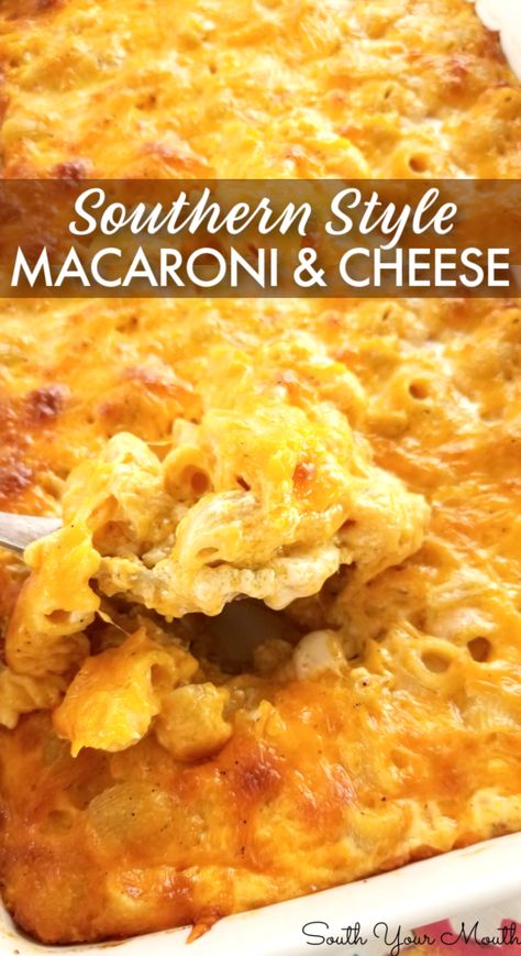 Southern-Style Macaroni & Cheese! My grandmama’s recipe for Southern Mac & Cheese made the traditional “custard-style” way using eggs and evaporated milk then baked to golden, cheesy perfection. Mac And Cheese Recipe Evaporated Milk Baked Macaroni, Mac And Cheese With Evap Milk, Old School Baked Mac And Cheese, Baked Mac And Cheese With Evaporated Milk Recipe, Mac And Cheese With Sweet Condensed Milk, Baked Macaroni And Cheese With Egg, Mac And Cheese Recipe Martha Stewart, Baked Macaroni And Cheese With Evaporated Milk, Mac And Cheese Recipe Baked With Egg