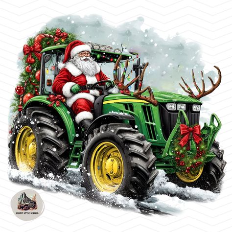 Farm Christmas Pictures, Tractor Clipart, Christmas Tractor, Tractor Png, Animals Christmas, Funny Farm, Christmas Farm, Red Tractor, Vintage Tractors