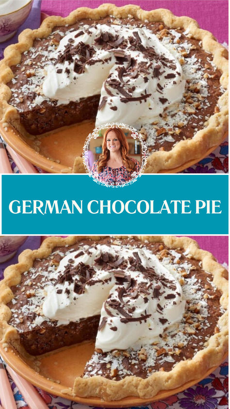 Pioneer Woman German Chocolate Pie German Sweet Chocolate Pie, Pioneer Woman Chocolate Marshmallow Pumpkin Pie, Decadent German Chocolate Pecan Pie Bites, Chocolate Pie With Sweetened Condensed Milk, German Chocolate Cake Pie, Sweetened Condensed Milk Pie Recipes, German Chocolate Cream Pie, The Best Pie Recipes, Chocolate Christmas Pie