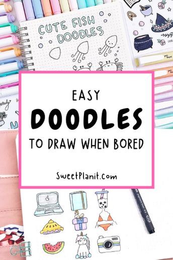 What to do when you're bored? Doodle! Here are easy doodles you can draw when bored Doodle List Ideas, Flair Pen Drawing Ideas, Planner Doodles Ideas Simple, What To Draw When You Are Bored, What To Doodle When Bored, Easy Drawing Ideas For Beginners Simple, What To Draw When Bored Doodles, To Draw When Bored, Fun Doodles To Draw When Bored