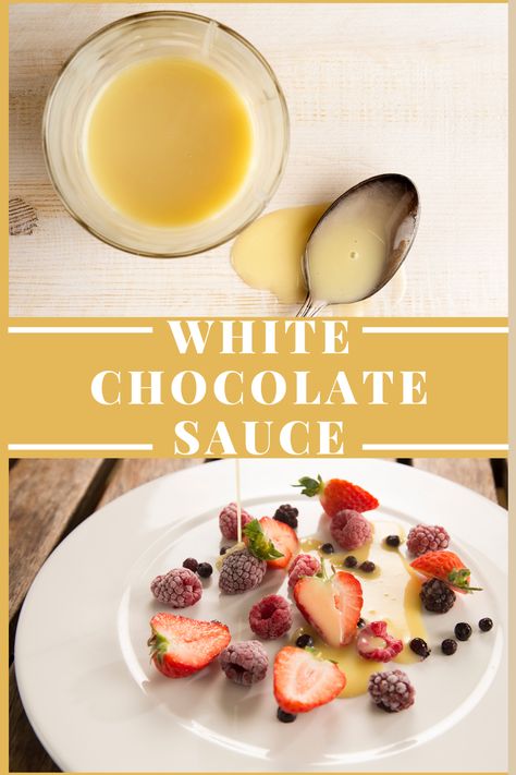 Tasty Homemade White Chocolate Sauce with Lime Homemade White Chocolate, White Chocolate Sauce, White Choc, Vanilla Whipped Cream, Strawberry Dip, Lime Zest, Chocolate Sauce, Vegetarian Chocolate, Chocolate Flavors