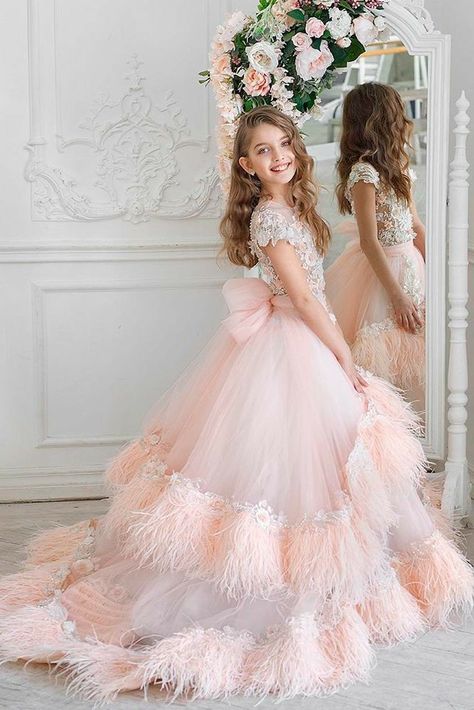 Kids Birthday Dress For Girl Princess, Kid Princess Dresses, Malyarova Olga Dress, Fancy Kids Dresses, Ball Gown For Girls Kids, Wedding Dress For Kids Girl, Wedding Dress For Kids, Cute Princess Dresses, Malyarova Olga