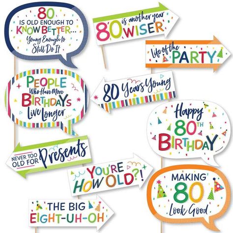 Photo Booth Props Free Printables Birthday, 90th Birthday Photo Booth, 50th Birthday Photo Booth Props, Colorful Birthday Party Decorations, Birthday Party Photo Booth, Funny Photo Booth, Party Photo Booth Props, Diy Photo Booth Props, 30th Birthday Funny