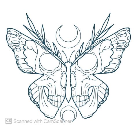 Leg Outline Template For Tattoo, Creepy Tattoo Stencil, Tattoo Ideas Female Skull, Arm Tattoo Stencil, Tortured Artist, Appearance Goals, Skull Butterfly Tattoo, Moth Tattoos, Flash Tats