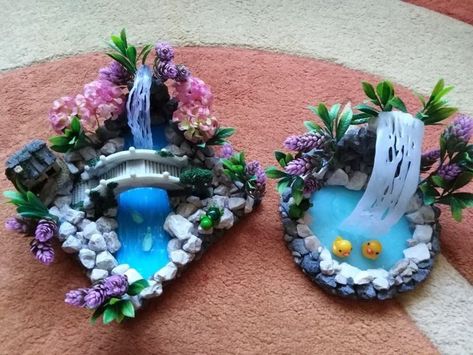 Apartment Decorating Wall, Wall Plants Indoor, Diy Fairy House, Wooden Floating Shelf, Gifts For Plant Lovers, Rock Fountain, Indoor Plant Wall, Fairy House Crafts, Wall Plant Hanger