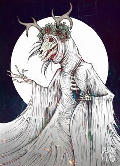 The Mari Lwyd Celtic Painting, Welsh Folklore, Mari Lwyd, Traditional Masks, Creepy Christmas, Christmas Horses, Winter Solstice, Magical Creatures, Underworld