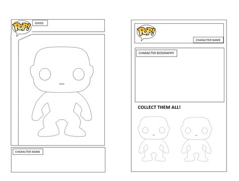 Characterization Activities, Figure Template, Heather Nicole, Character Worksheets, Pop Figurine, Pop Characters, Secondary Classroom, Character Template, Pumpkin Coloring Pages