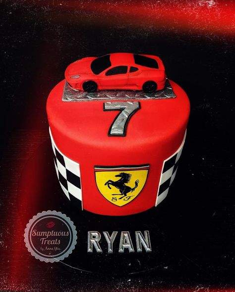 Ferrari Cakes For Boys, Lamborghini Cake, Car Cakes For Men, Ferrari Cake, Sweet Birthday Cake, Cars Theme Cake, 12th Birthday Cake, Cars Birthday Cake, Birthday Cakes For Teens