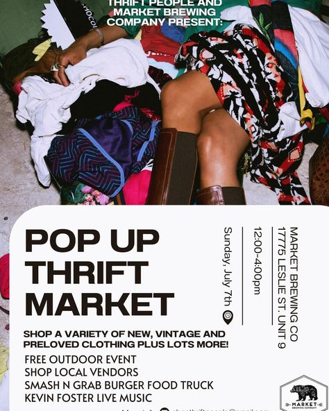 We have some AMAZING vendors lined up! Make sure to come check them out at @marketbrewing and @thriftpeople_ Summer Thrift Market! This FREE event features live music, food truck and local vendors! Mark your calendars for Sunday July 7th 12-4! Can’t wait to see you all there ✌🏼#vendormarket #vintagemarket #vintagemarketdays #thriftmarket #shopsecondhand #sipandshop #newmarket #newmarketontario #newmarketontariocanada #marketbrewing #marketbrewingcompany Events Calendar Design, Thrift Market, Summer Thrift, Vintage Market Days, Store Flyers, Free Event, Outdoor Event, Market Shopping, Vintage Market