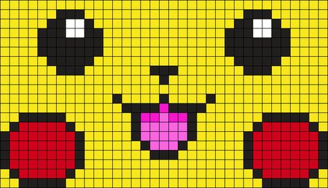 Pikachu Switch Cover Perler Bead Pattern | Bead Sprites | Misc Fuse Bead Patterns Perler Bead Nintendo Switch Cover, Perler Switch Cover, Nintendo Switch Cover, Pixel Art Pokemon, Fuse Bead Patterns, Pattern Maker, Kandi Patterns, Bead Sprite, Cross Stitch Books