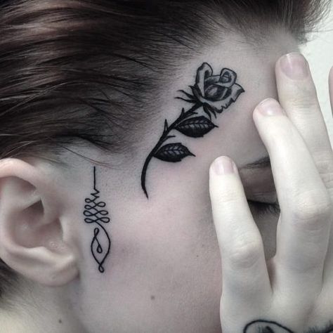 A Rose Tattoo, Small Face Tattoos, Infected Tattoo, Rose Tattoo Meaning, Face Tattoos For Women, Tattoo Face, Small Rose Tattoo, Unalome Tattoo, Black Rose Tattoos