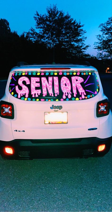 13 Super Fun Senior Car Decorating Ideas You'll Want To Copy - Teens Society Junior Year Car Paint, Car Painting For Seniors, Senior Car Decorating Ideas 2022, Car Decorations Graduation, Senior 2024 Car Paint, 2024 Senior Car, Senior Car Paint 2024, Seniors Car Paint, Senior Car Decorating 2023