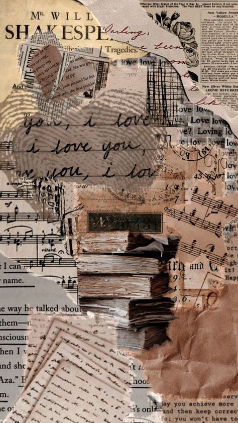 Notebook Collage Aesthetic, Vintage Newspaper Aesthetic, Steampunk Aesthetic Wallpaper, Notebook Collage, Newspaper Collage, Steampunk Aesthetic, Art Photography Portrait, Vintage Newspaper, Collage Book