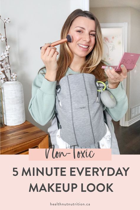 Quick & easy 5 minute everyday makeup look with all natural products! This is my go-to makeup look to help me feel a little more put together and ready to take on the day! Everyday Mom Makeup, Easy Everyday Makeup, Mom Makeup, All Natural Products, Simple Everyday Makeup, 5 Minute Makeup, Natural Makeup Look, Makeup For Moms, Everyday Makeup Routine