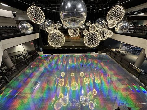 Holographic vinyl dance floor Dance Floor Diy, Futuristic Party, Disco Floor, Dance Floor Vinyl, Floor Vinyl, Colorful Room, Modular Tile, Colorful Room Decor, Event Stage