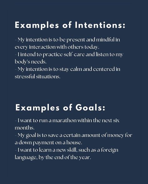 Intentions VS Goals: I love having long term goals in mind, but I think it’s also important to live intentionally along the way. Being… | Instagram Intentions Vs Goals, Goals Vs Intentions, Intentions For The Day, Live Intentionally, Living Intentionally, Long Term Goals, Journal Writing Prompts, Your Values, Bettering Myself