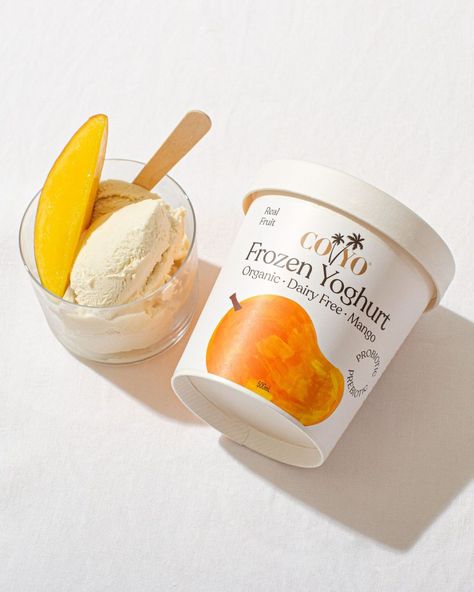 Coyo Frozen Yogurt is now on Australian shelves Yogurt Design, Yoghurt Packaging, Supermarket Products, Mango Frozen Yogurt, Labels Design, Packaging Food, Food Package, Coconut Ice Cream, Frozen Yoghurt