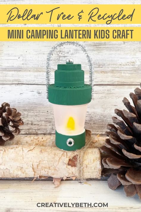 Lantern Crafts, Camping Crafts For Kids, Recycling For Kids, Recycled Crafts Kids, Lantern Craft, Mini Lanterns, Recycle Bin, Bible School Crafts, Scouts Crafts