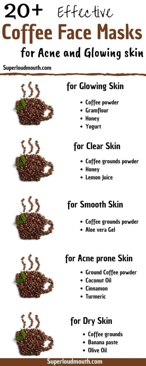 Diy Coffee Face Mask, Penjagaan Kulit Korea, Recipes For Glowing Skin, Coffee Mask, Mask Recipes, Coffee Face Mask, Clear Skin Face, Skin Face Mask, Face Mask Recipe