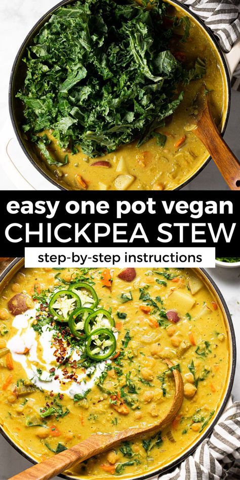 Potato Chickpea Recipes, Chick Pea Recipes With Coconut Milk, Mirepoix Soup, Chickpea Stew Coconut Milk, Chick Pea Curry Recipes Coconut Milk, Chickpea Curry Coconut Milk, Herb And Chickpea Stew With Rice, Potato And Pea Curry, Chickpea Coconut Curry