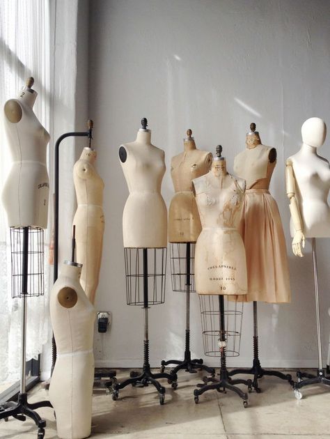 dolls | via Tumblr discovered by Renske on We Heart It Vintage Dress Form, Upcycling Fashion, Fashion Dream Job, Designer Aesthetic, Fashion Designer Studio, Vintage Industrial Furniture, Design Blogs, Adored Vintage, Atelier Versace