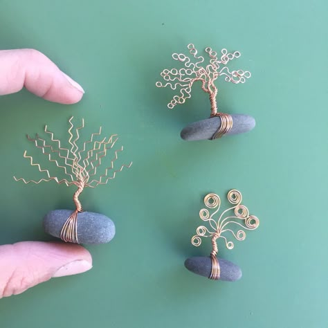 tiny = 😍  Remember those wider is better car commercials? We are so past those days. Sculptures Sur Fil, Beaded Trees, Tiny Fairy, Copper Wire Art, Wire Sculptures, Seashell Wreath, Wire Art Sculpture, Wire Tree Sculpture, Bijoux Fil Aluminium