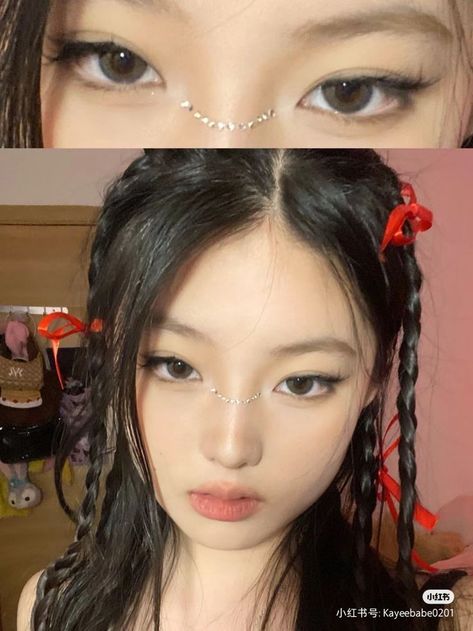 Sweat Tour, Coachella Makeup, Tone Makeup, Jennie Coachella, Blackpink Coachella, Hair Color Streaks, Ulzzang Makeup, Makeup Idea, Pretty Hair Color