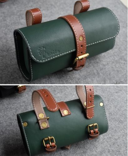 Green Brown Vintage Bike Saddle Tail Bag Leather Bicycle Rear Seat Bag Pannier | eBay Leather Bicycle Accessories, Leather Bicycle, Bike Leathers, Tooled Leather Bag, Pannier Bag, Bike Saddle, Leather Diy Crafts, Bicycle Bag, Leather Gear