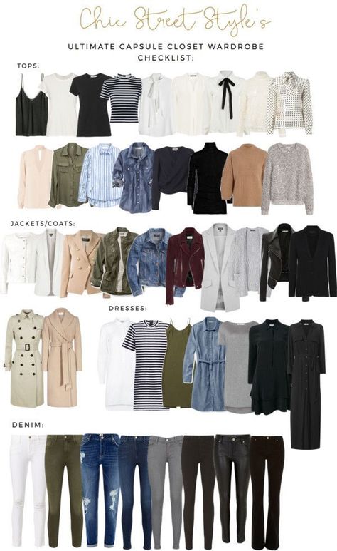 b4568df26077653eeadf29596708c94bdesc52645547ri Closet Checklist, Ultimate Capsule Wardrobe, Capsule Closet, Mode Tips, Closet Wardrobe, Fashion Capsule Wardrobe, Minimalist Capsule Wardrobe, Winter Leggings, Capsule Outfits