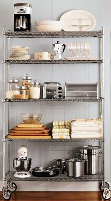 Stand Alone Kitchen Pantry, Kitchen Rack Design, Kitchen Cupboard Shelves, Bakers Rack Kitchen, Pantry Rack, Kitchen Pantry Organization, Pantry Room, Ideas For Kitchen, Bakers Rack