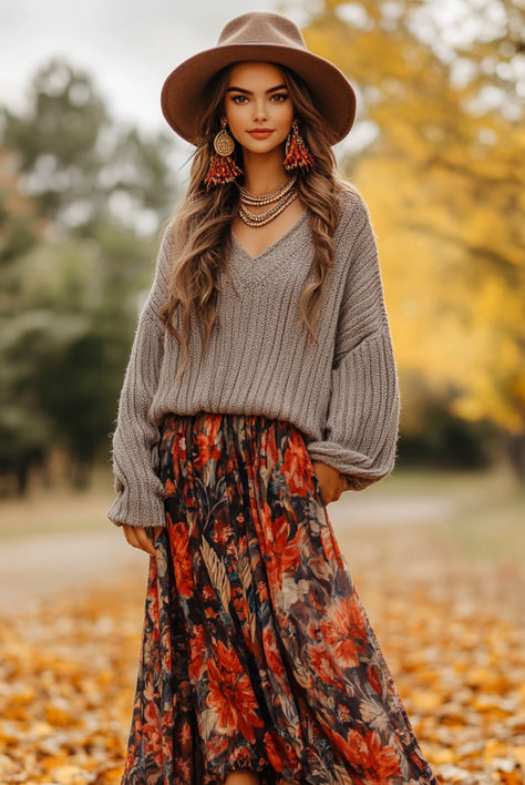 How to Style Boho for Fall and Winter: Winter Bohemian Outfits, Hippie Fashion Aesthetic, Winter Hippie Outfits Boho, Boho Winter Outfits Hippie, Boho Style Outfits Winter, Winter Boho Outfits, Bohemian Winter Outfits, Winter Hippie Outfits, Bohemian Winter