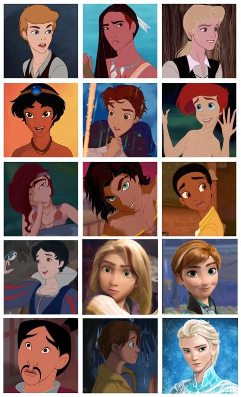 Genderbend Disney Princesses, Disney Princesses Male Version, Disney Princess Genderbend, Genderswap Disney, Disney Characters Genderbend, Disney Genderbend, Disney Gender Swap, Disney Characters As Humans, Gender Bent Disney