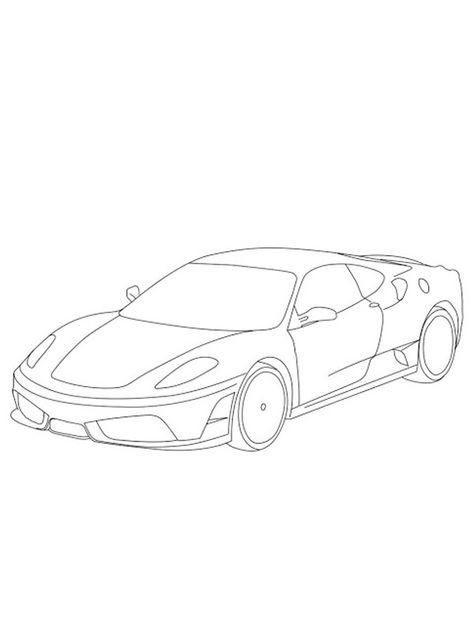 Ferrari F430 Colouring page Ferrari Tattoo, Ferrari F430, Color Pages, Colouring Page, Ferrari F40, Car Drawings, See You Soon, Coloring Pictures, Colouring Pages