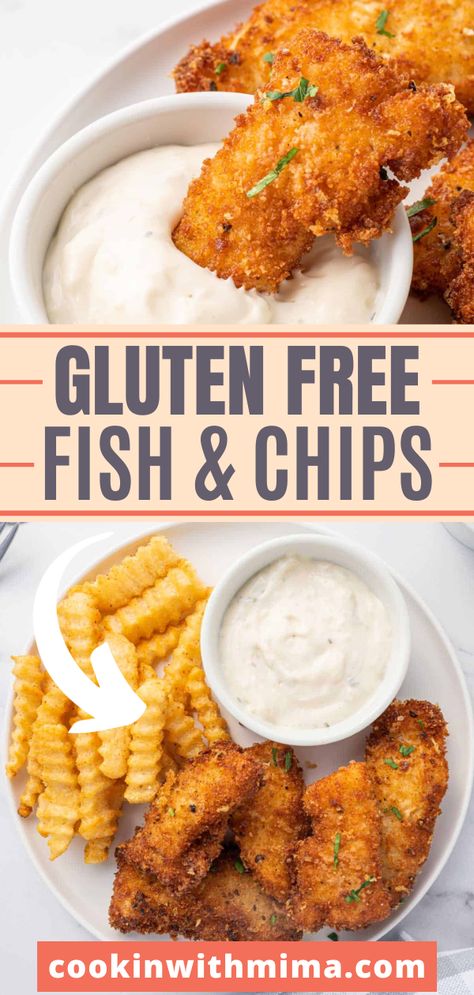 Tilapia Fish And Chips, Gf Battered Fish, Gf Fish Batter, Gf Fish And Chips, Gluten Free Breading For Fish, Gluten Free Fried Fish Recipes, Gluten Free Dairy Free Fish Recipes, Gluten Free Seafood Recipes, Gluten Free Fish Batter Recipe