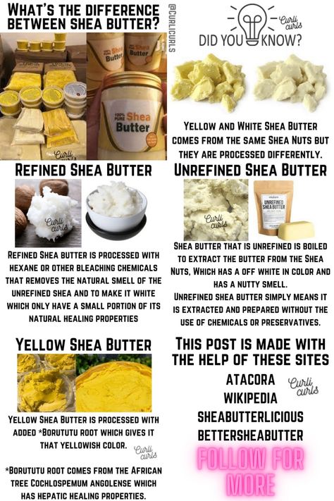 Unrefined Shea Butter Recipes, Shea Butter And Olive Oil For Hair, Shea Butter Hair Benefits, Best Butters For Skin, Tumeric Shea Butter Diy, Refined Shea Butter, Natural Hair Butter Recipe, Shea Butter Skin Benefits, Shea Butter Recipes Skincare