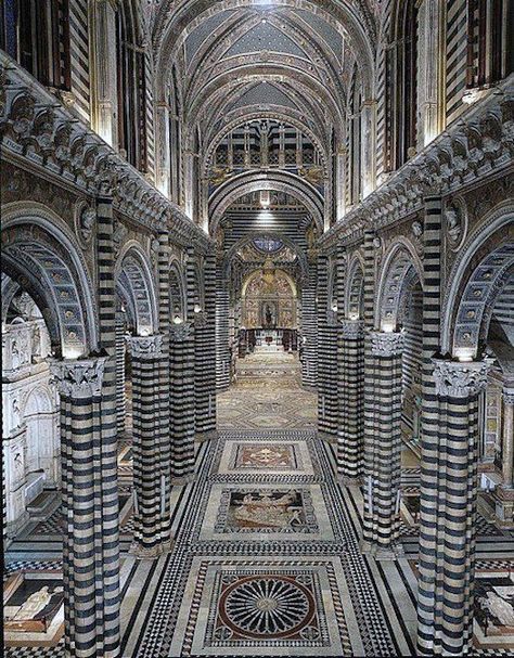 Siena Cathedral- Tuscany, Italy                                                                                                                                                                                 More Siena Cathedral, Toscana Italia, Colour Ideas, Brasov, Place Of Worship, Tuscany Italy, White Colour, Beautiful Architecture, Beautiful Buildings