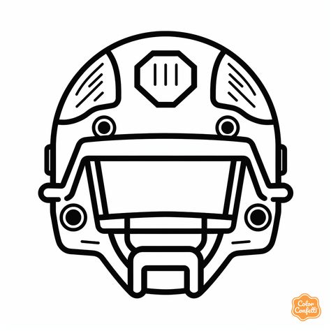 illustration of Football helmet coloring sheet Football Coloring Pages, Mandala Turtle, Free Football, Football Helmet, Fantasy Fairy, A Football, Home Sport, Free Kids, Coloring Sheets